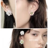 Wholesale of retro enamel Daisy stud earrings and polka dot flower earrings for Internet celebrities, one-piece consignment Application Scenario